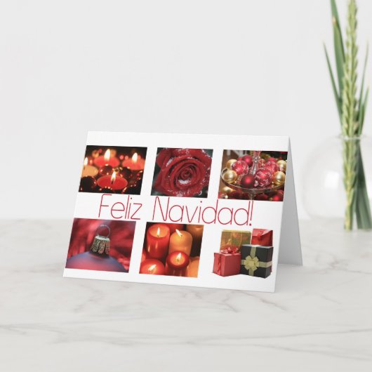 Spanische Winter Collage Weihnachtskarte Feiertagskarte (Vorderseite)