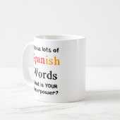 spanische Wörter Kaffeetasse (Vorderseite Links)