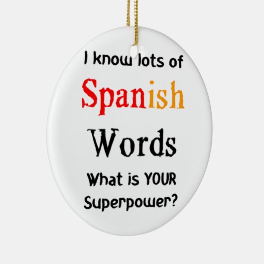 Spanische Wörter Keramik Ornament (Rechts)