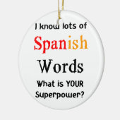 Spanische Wörter Keramik Ornament (Links)