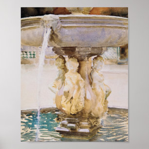 Spanischen Brunnen (1912) von John Singer Sargent Poster