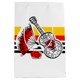 Spanischen Souvenirs Classic Stripe Medium Mittlere Geschenktüte