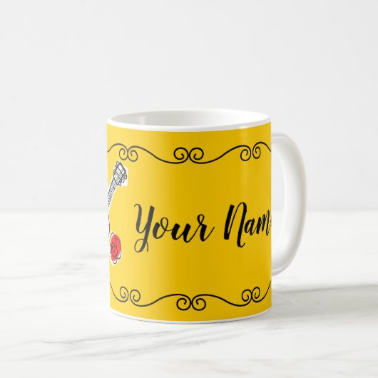 Spanischen Souvenirs Ecken Name Tasse (VorderseiteRechts)