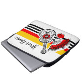 Spanischen Souvenirs Klassischer Stripname 13" Laptopschutzhülle (Vorne Knopf)