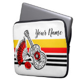 Spanischen Souvenirs Klassischer Stripname 13" Laptopschutzhülle (Vorderseite Links)