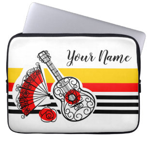 Spanischen Souvenirs Klassischer Stripname 13" Laptopschutzhülle