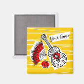 Spanischen Souvenirs Name Magnetquadrat Magnet (Vorderseite/Rückseite)