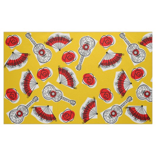 Spanischen Souvenirs Stoff Großdruck (Fat Quarter (45,7 x 55,9 cm))