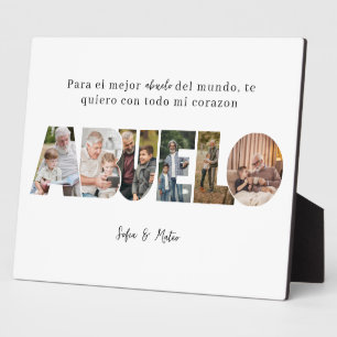 Spanischer Abuelo-Fotocollage zum Vatertag Fotoplatte