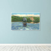 Spanischer Aerokar über dem Whirlpool von Niagara Leinwanddruck (Insitu (Holzboden))