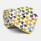 Spanischer Alhambra Stil Tile Mosaik Muster Krawatte (Gerollt)