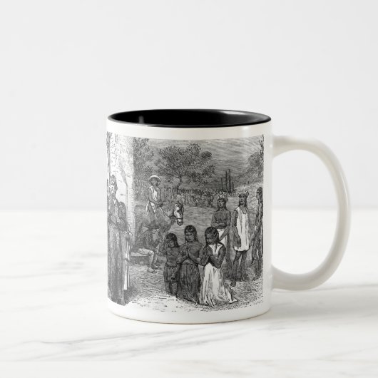 Spanischer Auftrag des Alamos Zweifarbige Tasse (Rechts)
