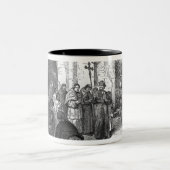 Spanischer Auftrag des Alamos Zweifarbige Tasse (Mittel)