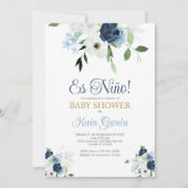 Spanischer Baby Shower Boy Einladung (Vorderseite)