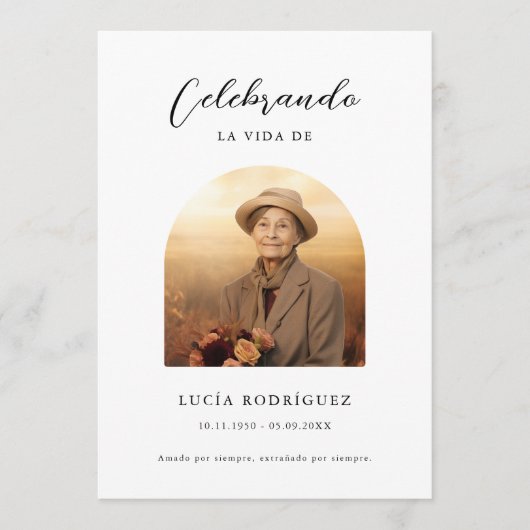 Spanischer Beerdigungsauftrag des Fotos Programm (Vorderseite)