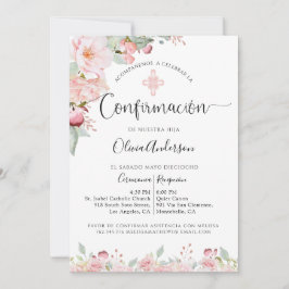 Spanischer Bestätigungstext und Mintflora Einladung