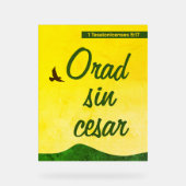 Spanischer Bibelvers zum Behalt Motivierend Gebet Acrylschild (Vorderseite)