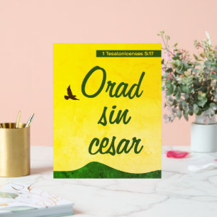 Spanischer Bibelvers zum Behalt Motivierend Gebet Acrylschild