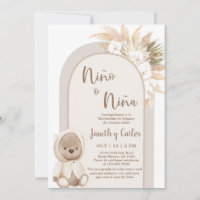Spanischer Boho Bear He or She Gender Reveal
