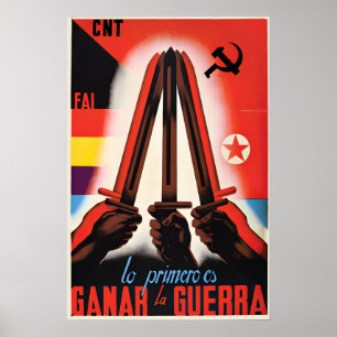 Spanischer Bürgerkrieg Plakat Das erste ist zu gew