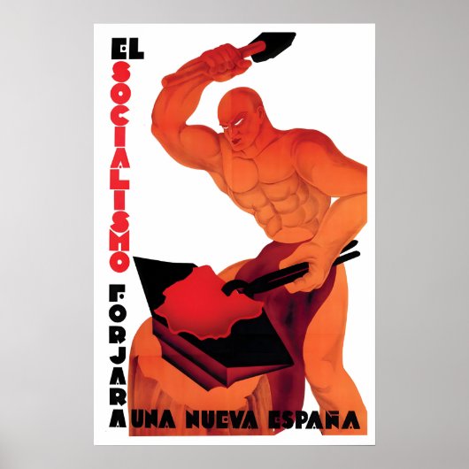 Spanischer Bürgerkrieg Plakat Der Sozialismus wird (Vorne)
