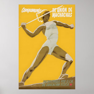 Spanischer Bürgerkrieg Plakat Mädchen Union Cam