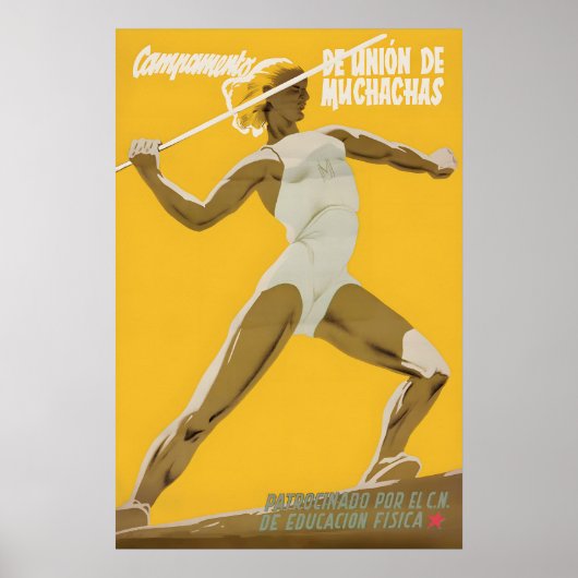 Spanischer Bürgerkrieg Plakat Mädchen Union Cam (Vorne)