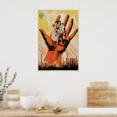 Spanischer Bürgerkrieg Plakat Rote Hand Propaganda (Küche)
