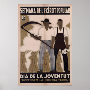 Spanischer Bürgerkrieg Poster Am Tag der Jugend ve