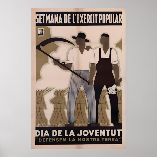 Spanischer Bürgerkrieg Poster Am Tag der Jugend ve (Vorne)