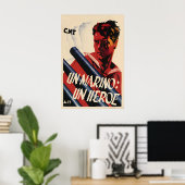 Spanischer Bürgerkrieg Poster CNT Ein Matrose Ein  (Heimbüro)