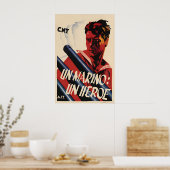 Spanischer Bürgerkrieg Poster CNT Ein Matrose Ein  (Küche)