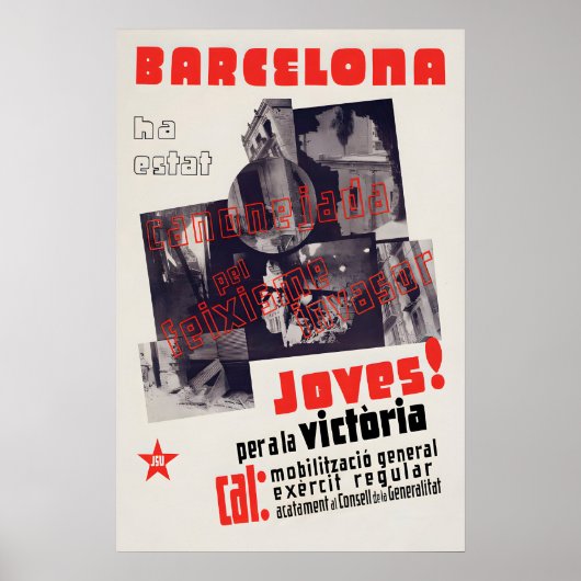 Spanischer Bürgerkrieg Poster Faschismus dringt vo (Vorne)
