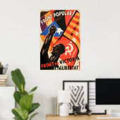 Spanischer Bürgerkrieg Poster Front Popular. Vorde (Heimbüro)