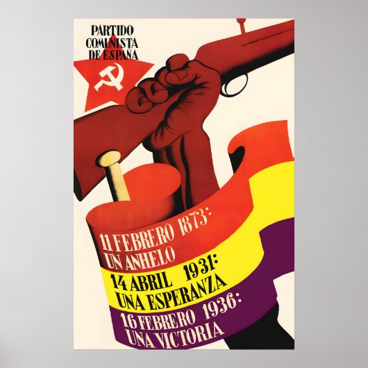 Spanischer Bürgerkrieg Poster Kommunistische Parte (Vorne)