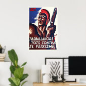 Spanischer Bürgerkrieg Poster UGT Arbeiter! Kämpft (Heimbüro)