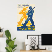 Spanischer Bürgerkrieg Propaganda Plakat No pasara (Heimbüro)