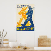 Spanischer Bürgerkrieg Propaganda Plakat No pasara (Küche)