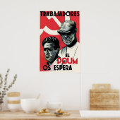 Spanischer Bürgerkrieg Propagandaplakat Arbeiter,  Poster (Küche)
