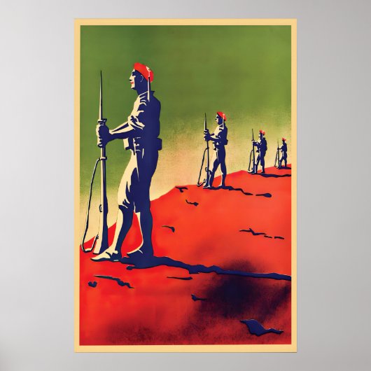 Spanischer Bürgerkrieg Propagandaplakat Baskisch Poster (Vorne)