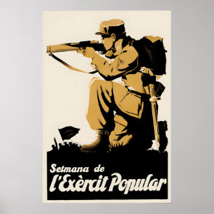 Spanischer Bürgerkrieg Propagandaplakat Die Armee  Poster