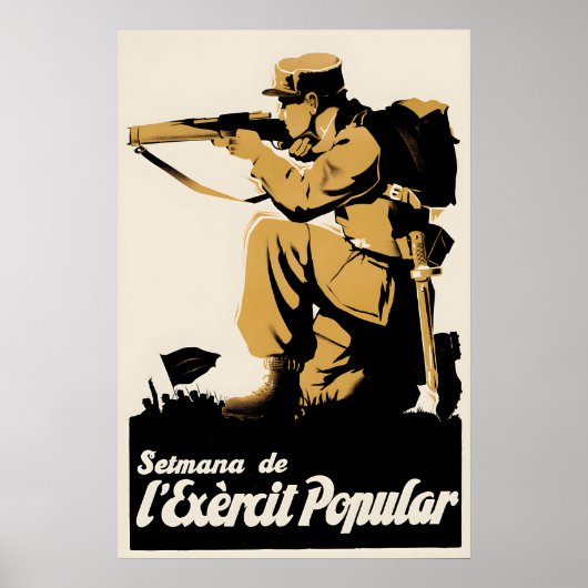 Spanischer Bürgerkrieg Propagandaplakat Die Armee  Poster (Vorne)