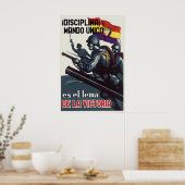 Spanischer Bürgerkrieg Propagandaplakat Disziplin Poster (Küche)