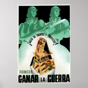 Spanischer Bürgerkrieg Propagandaplakat Gewinnt zu Poster
