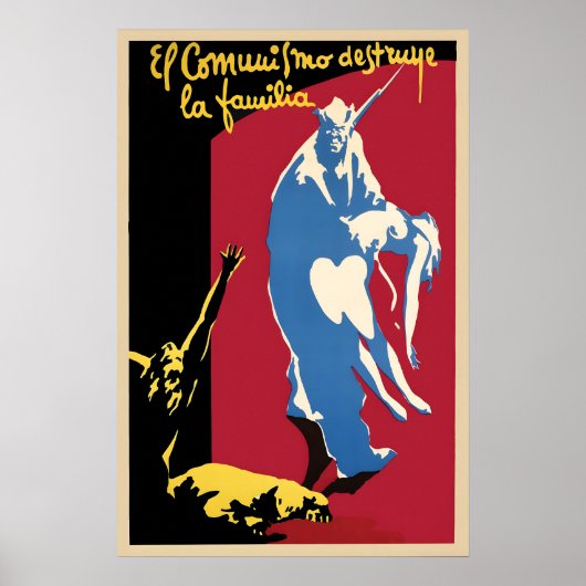Spanischer Bürgerkrieg Propagandaplakat Kommunismu Poster (Vorne)