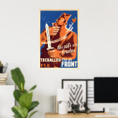 Spanischer Bürgerkrieg Propagandaposter Arbeit für Poster (Heimbüro)