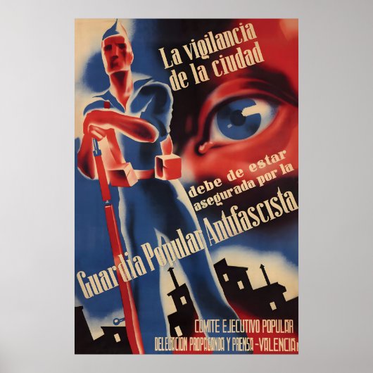Spanischer Bürgerkrieg Propagandaposter Guardia Poster (Vorne)