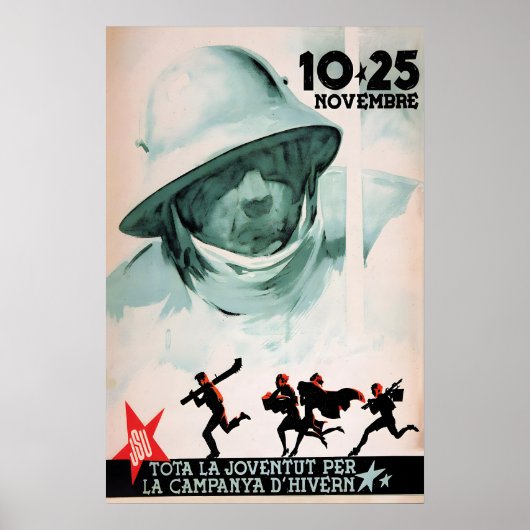 Spanischer Bürgerkrieg Propagandaposter JSU Winter Poster (Vorne)