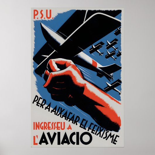 Spanischer Bürgerkrieg Propagandaposter Um zu zerm Poster (Vorne)