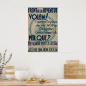 Spanischer Bürgerkrieg Volksfrontplakat Warum Poster (Küche)